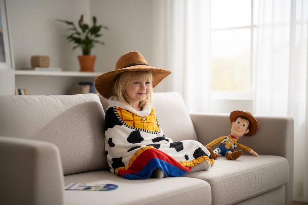 Disney Pixar Toy Story 5 Woody Hooded Blanket 30 x 50 Kids Super Soft New
